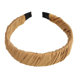 Haarband Diadeem 3cm – Gedraaide Gladde Stof – Bruin