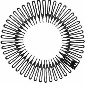 Haarband Diadeem – Kamdiadeem – Zigzag – Flexibel Kunststof – Zwart