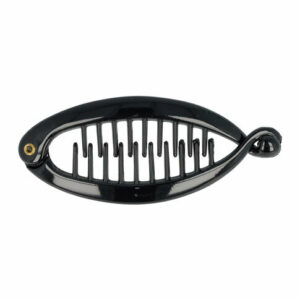 Haarspeld bananenklem - Staartklem basic glans 9cm - Zwart