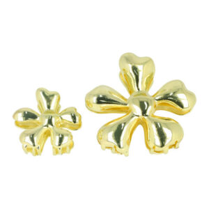 Haarspeld Haarklemmen 5cm-8cm – Bloemvorm – Metaal – Goud – Set van 2