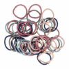 2097964896 Haarelastiekjes mini - Dun zonder metaal 2cm - Roze blauw bruin- Set van 50