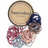 2097964899 Haarelastiekjes mini - Dun zonder metaal 2cm - Roze blauw bruin- Set van 50