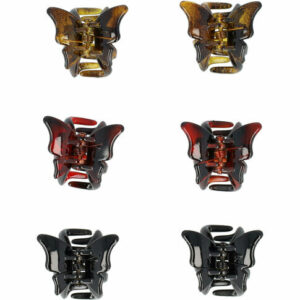 Haarspeld Haarklemmen 2cm – Vlinder Vorm – Zwart Bruin – Set van 6