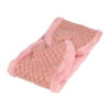 2098441680 Haarband Twist 12cm – Teddy 10% Wol – Gebreide Stof – Roze
