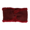 2099598243 Haarband Twist 12cm – Teddy 10% Wol – Gebreide Stof – Rood