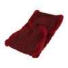 2099598249 Haarband Twist 12cm – Teddy 10% Wol – Gebreide Stof – Rood