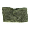 2099598252 Haarband Twist 12cm – Teddy 10% Wol – Gebreide Stof – Groen