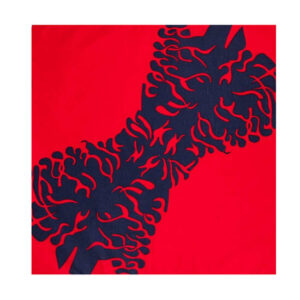 Haarband bandana zakdoek – Fantasie katoen 55cm – Rood blauw