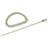 2099928408 Haarspeld Haarclip - Pin cuff ovaal parel strass - Goud wit zilver