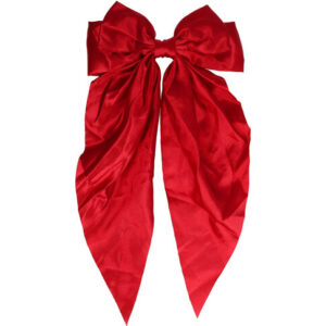 Haarspeld Patentspeld Strik 18cm – Lange Linten 30cm – Handmade – Rood