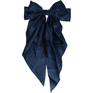 Haarspeld Patentspeld Strik 18cm – Lange Linten 30cm – Handmade – Donkerblauw