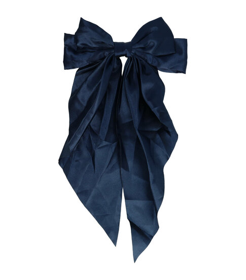 2100612324 Haarspeld Patentspeld Strik 18cm – Lange Linten 30cm – Handmade – Donkerblauw