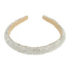2100613404 Haarband Diadeem 1,5cm – Dik Gevuld – Glitter Steentjes – Zilver