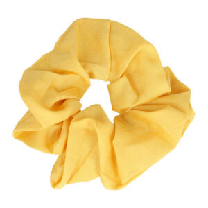 Haarelastiek Scrunchie – Basic – Gladde Stof – Geel