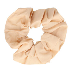 Haarelastiek Scrunchie – Basic – Gladde Stof – Beige