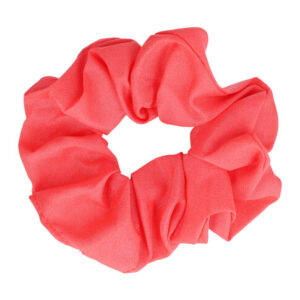 Haarelastiek Scrunchie – Basic – Gladde Stof – Koraalroze