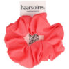 2101708380 Haarelastiek Scrunchie – Basic – Gladde Stof – Koraalroze
