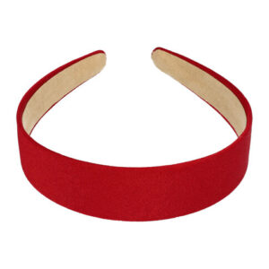Haarband Diadeem 3cm – Gladde Stof – Effen Kleur – Rood