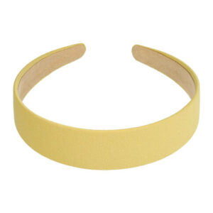 Haarband Diadeem 3cm – Gladde Stof – Effen Kleur – Geel