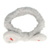 2102921997 Haarband Make-Up – Fluffy Strik 5 cm – Voor Gezichtsverzorging – Grijs