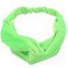 2103576285 Haarband Twist 5cm – Effen Neonkleur – Velvet Stof – Groen