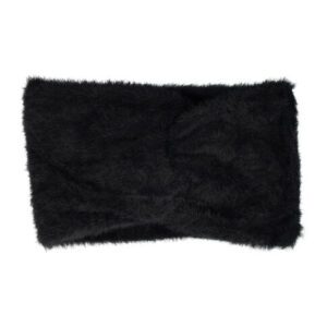 Haarband Twist 10cm – Effen Kleur – Gebreide Stof – Zwart