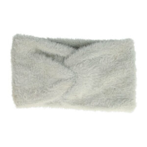 Haarband Twist 10cm – Effen Kleur – Gebreide Stof – Grijs