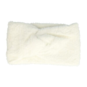 Haarband Twist 10cm – Effen Kleur – Gebreide Stof – Wit