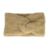 2103785316 Haarband Twist 10cm – Effen Kleur – Gebreide Stof – Beige bruin