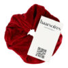 2103811467 Haarelastiek Scrunchie – Basic – Velvet Stof – Warm Kleur Rood