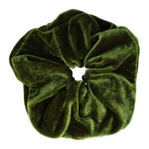 Haarelastiek Scrunchie – Basic – Velvet Stof – Mosgroen