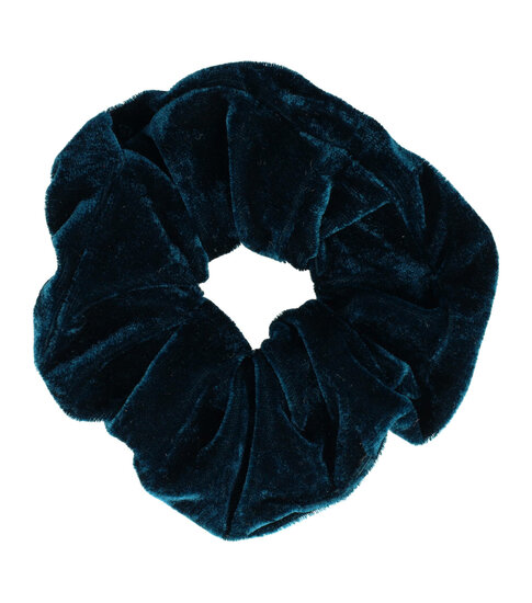 2103814926 Haarelastiek Scrunchie – Basic – Velvet Stof – Zeegroen