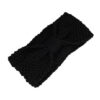 2104227846 Haarband Knoop 10cm – Effen Kleur – Gebreide Stof – Zwart
