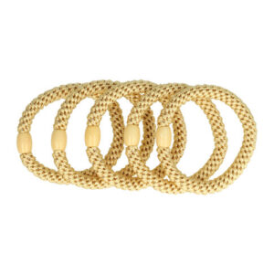 Haarelastieken basic - Hair Tie - Beige - Set van 5