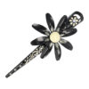 2104254273 Haarspeld Duckklem 13cm – Bloemvorm – Metaal – Zwart
