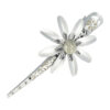 2104254309 Haarspeld Duckklem 13cm – Bloemvorm – Metaal – Zilver