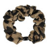2104584459 Haarelastiek Scrunchie – Hair-Tie Panterprint – Gladde Stof – Bruin – Set van 2