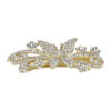 2105408727 Haarspeld Patentspeld Vlindervorm 6,5cm – Strass Steentjes – Goud/Zilver