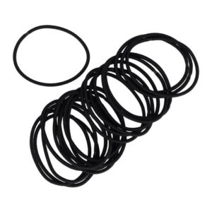 Haarelastieken basic - Dun zonder metaal - Zwart - Set van 20