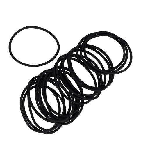 2106042063 Haarelastieken basic - Dun zonder metaal - Zwart - Set van 20