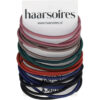2106059487 Haarelastieken basic - Dun zonder metaal - Zwart rood paars groen blauw bruin - Set van 20