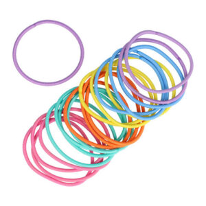 Haarelastieken basic - Dun zonder metaal – Felle kleuren - Set van 20