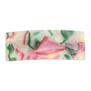 Haarspeld Marmer 8cm Groen Roze Wit – Stevige Patentspeld met Marmerpatroon – 8cm Haarclip