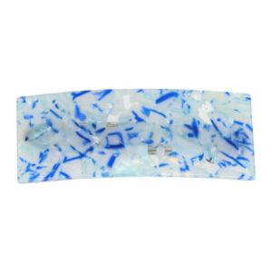 Haarspeld Marmer 8cm Blauw Wit – Stevige Patentspeld met Marmerpatroon – 8cm Haarclip