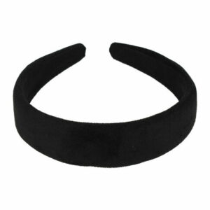 Haarband Diadeem 3cm – Zacht Gevuld – Velvet Stof – Zwart