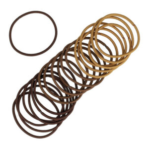 Haarelastieken basic - Dun zonder metaal - Bruin - Set van 20