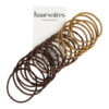 2106643077 Haarelastieken basic - Dun zonder metaal - Bruin - Set van 20