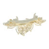 2106713445 Haarspeld Patentspeld Vlindervorm 9cm – Strass Steentjes – Goud/Zilver