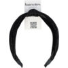 2107033539 Haarband Diadeem 3cm – Knoop – Velvet Stof & Glitter Zilverdraad – Zwart