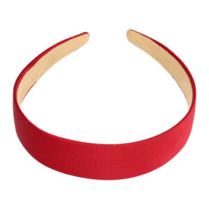 Haarband Diadeem 3cm – Satijnen Stof – Effen Kleur – Rood